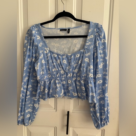 Blue Floral Blouse - Picture 2 of 5